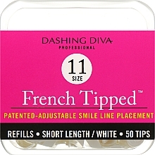 French Nagel-Tips - Dashing Diva French Tipped Short White 50 Tips Size 11 — Bild N1