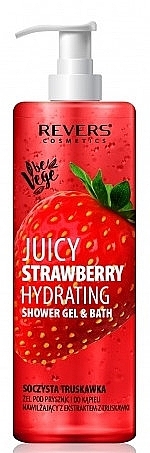 Feuchtigkeitsspendendes Dusch- und Badegel Saftige Erdbeere - Revers Juicy Strawberry Hydrating Shower Gel & Bath — Bild N1