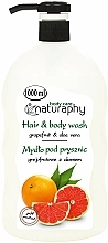 Düfte, Parfümerie und Kosmetik 2in1 Haarshampoo und Duschgel mit Aloe Vera und Grapefruitduft - Bluxcosmetics Naturaphy Grapefruit & Aloe Vera Hair & Body Wash