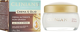 Düfte, Parfümerie und Kosmetik Nährende Gesichtscreme mit Arganöl - Clinians Argan Crema & Olio Cream