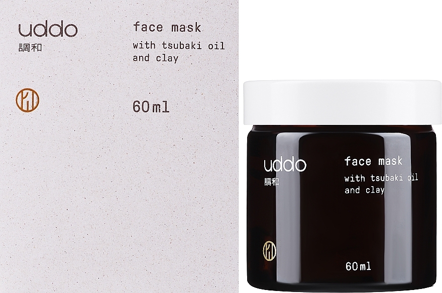 Entgiftende Gesichtsmaske mit Tsubaki-Öl und Spirulina - Uddo Face Mask With Tsubaki Oil And Clay — Bild N1