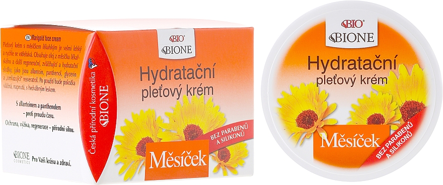 Intensive feuchtigkeitsspendende Gesichtscreme mit Ringelblume-Extrakt - Bione Cosmetics Marigold Hydrating Facial Cream — Bild N1