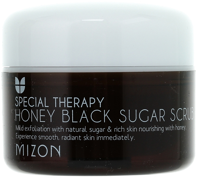 Nährendes und glättendes Gesichtspeeling mit schwarzem Zucker und Honigextrakt - Mizon Honey Black Sugar Scrub — Foto N2