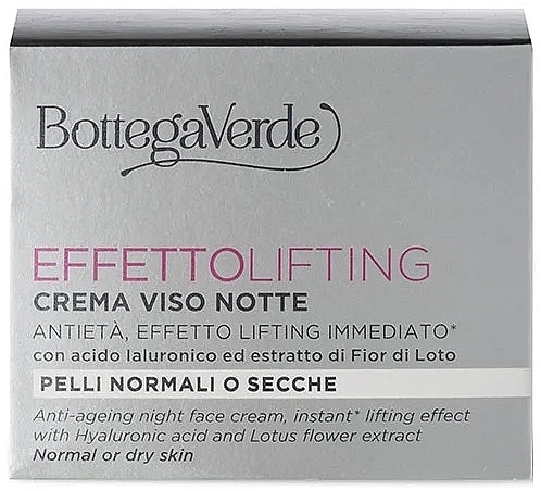 Nachtcreme mit Lifting-Effekt - Bottega Verde Lifting Effect Anti-Ageing Night Face Cream — Bild N3