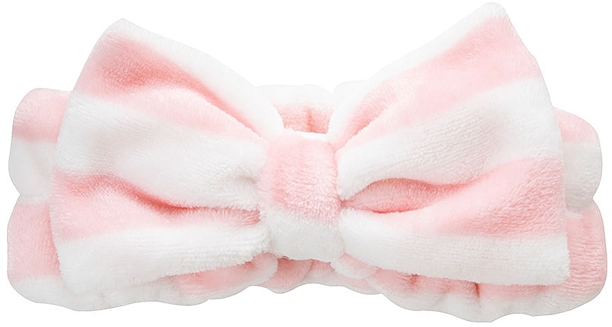 Stirnband 2 St. - Brushworks Makeup Headband Pink And White  — Bild N3