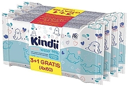 Feuchttücher für Kinder 4x60 St. - Kindii Pure Water 99%  — Bild N1