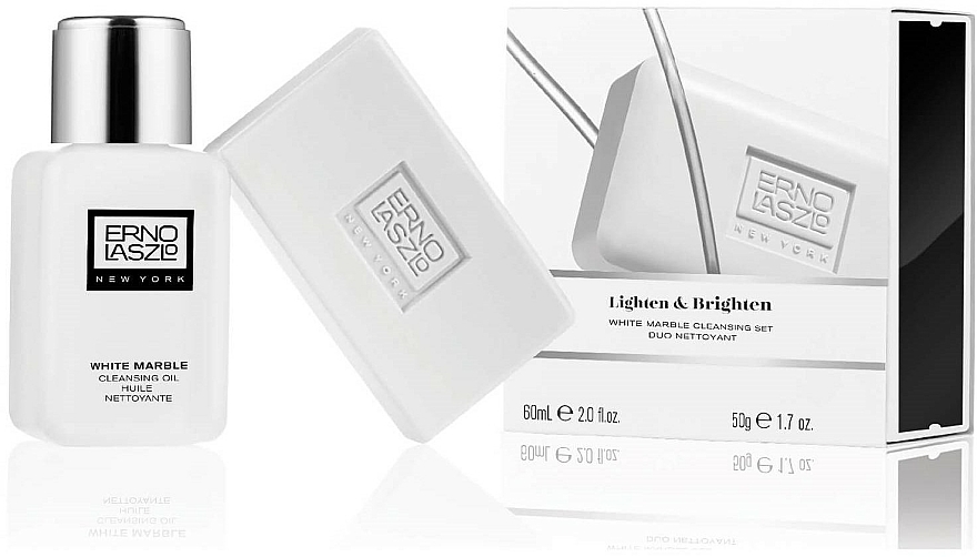 Gesichtspflegeset - Erno Laszlo White Marble Cleansing Set (Gesichtsreinigungsöl 60ml + Gesichtsreinigungsseife 50g) — Bild N1