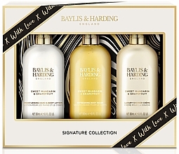 Düfte, Parfümerie und Kosmetik Set - Baylis & Harding Sweet Mandarin & Grapefruit Luxury Bathing Essentials Gift Set (sh/gel/300ml + sh/cr/300ml + b/lot/300ml)