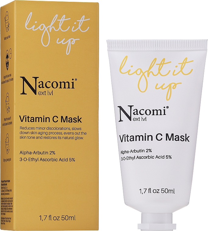Aufhellende Anti-Aging Gesichtsmaske mit Vitamin C - Nacomi Next Level Vitamin C Mask — Bild N2