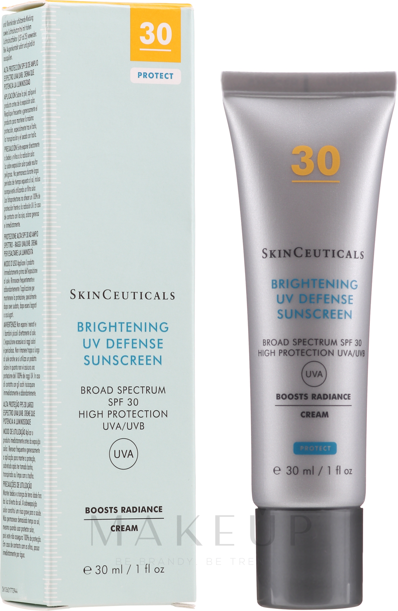 Sonnenschutzcreme für Gesicht mit Mexoryl und LSF 30 - SkinCeuticals Bright UV Defense SPF30 — Bild 30 ml