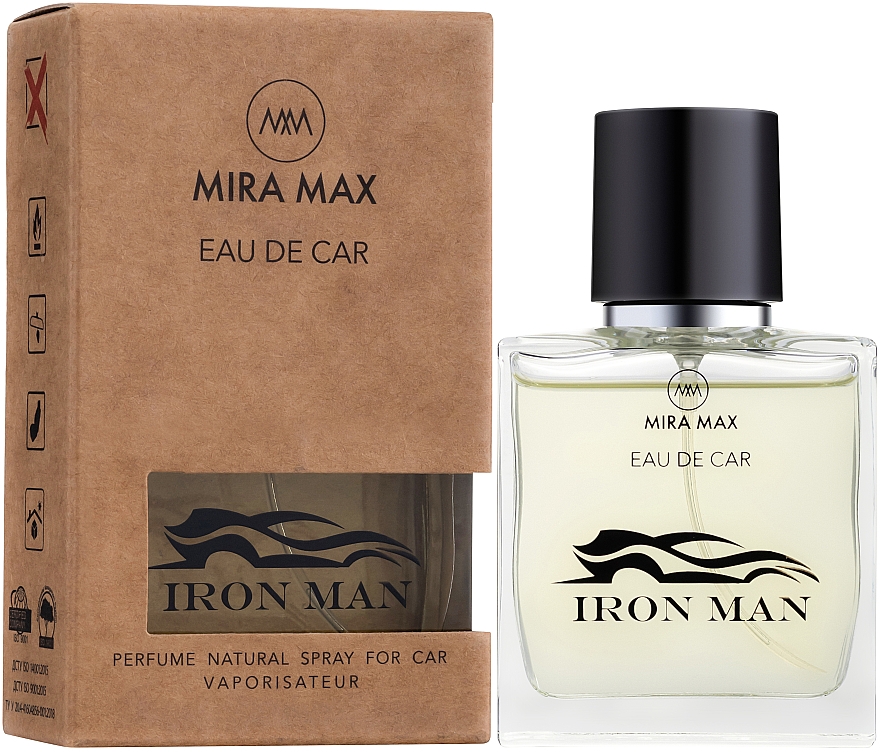 Autoparfüm - Mira Max Eau De Car Iron Man Perfume Natural Spray For Car Vaporisateur — Bild N1