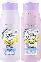 Körperpflegeset - Bielenda Vegan Smoothie (Erfrischendes Duschgel mit Blaubeere und Kiwi 400g + Regenerierende Körperlotion mit Blaubeere und Kiwi 400ml) — Bild N2