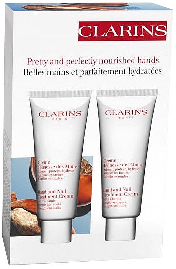 Handpflegeset - Clarins Hand & Nail Treatment Cream Set (h/cr/2x100ml) — Bild N1