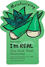 Feuchtigkeitsspendende Tuchmaske für das Gesicht mit Aloe Vera - Tony Moly I'm Real Aloe Mask Sheet — Bild N1