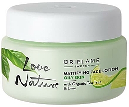 Düfte, Parfümerie und Kosmetik Mattierende Gesichtslotion mit Teebaum und Limette - Oriflame Love Nature Mattifyng Face Lotion