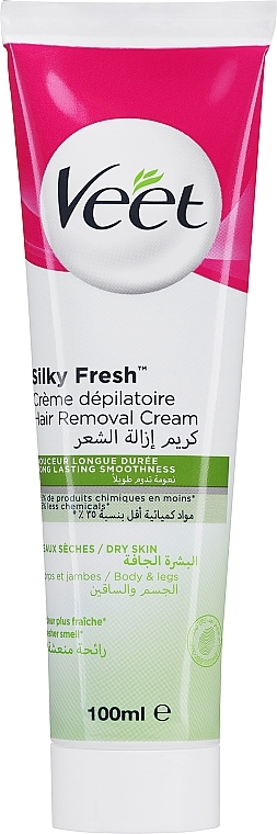 Haarentfernungscreme - Veet Hair Removal Cream Silk and Fresh for Dry Skin — Bild N1