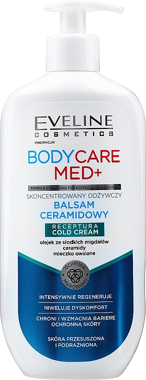 Körperlotion mit süßem Mandelöl - Eveline Cosmetics Body CareMed+ Balm Ceramide — Bild N2