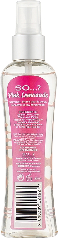 Körperspray - So…? Pink Lemonade Body Mist — Bild N2