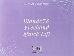 Leitfaden zur Verwendung des Aufhellers - Aloxxi LIGHTENER USAGE GUIDE Blonde78 Freehand Quick Lift  — Bild N1