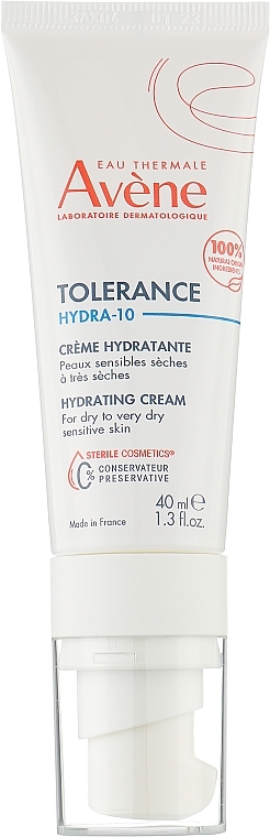 Feuchtigkeitsspendende Gesichtscreme mit Hyaluronsäure und Thermalwasser - Avene Tolerance Hydra-10 Hydrating Cream — Bild N1