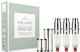 Düfte, Parfümerie und Kosmetik Nachfüllbare Parfümzerstäuber weiß - Travalo Milano White Set (Parfümzerstäuber 3x5ml + Etui)