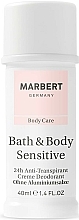 Düfte, Parfümerie und Kosmetik Deocreme ohne Aluminiumsalze für sensible Haut - Marbert Bath & Body Sensitive Aluminium-free Cream Deodorant