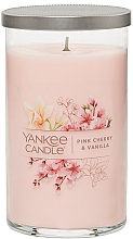 Duftkerze mit Ständer Rosa Kirsche und Vanille mit 2 Dochten - Yankee Candle Pink Cherry & Vanilla Tumbler — Bild N1