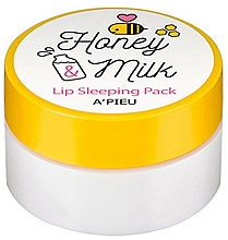 Düfte, Parfümerie und Kosmetik Nachtmaske für die Lippen mit Milch und Honig - A'pieu Honey & Milk Lip Sleeping Pack