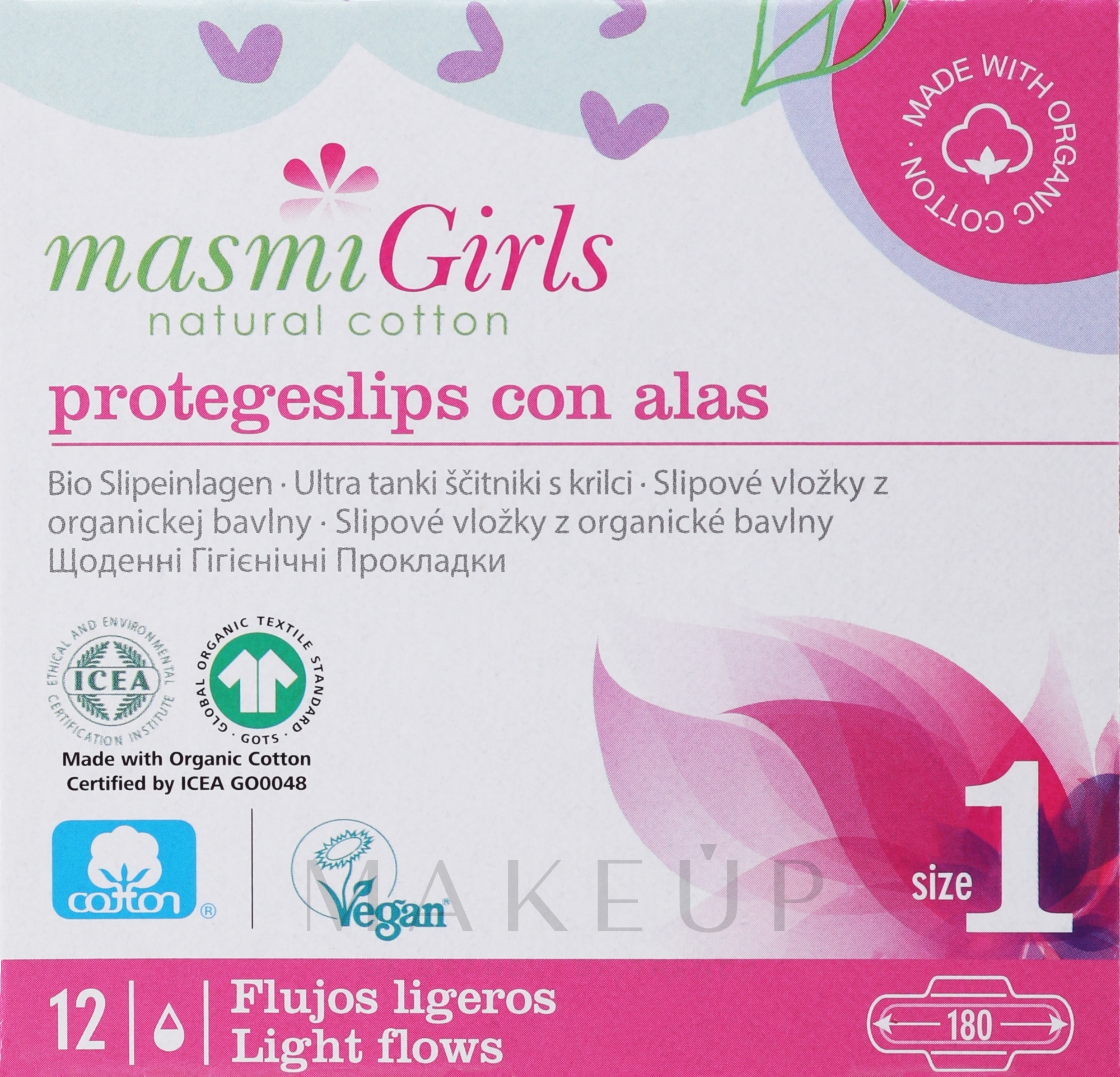 Ultradünne Damenbinden für junge Mädchen 12 St. - Masmi — Bild 12 St.