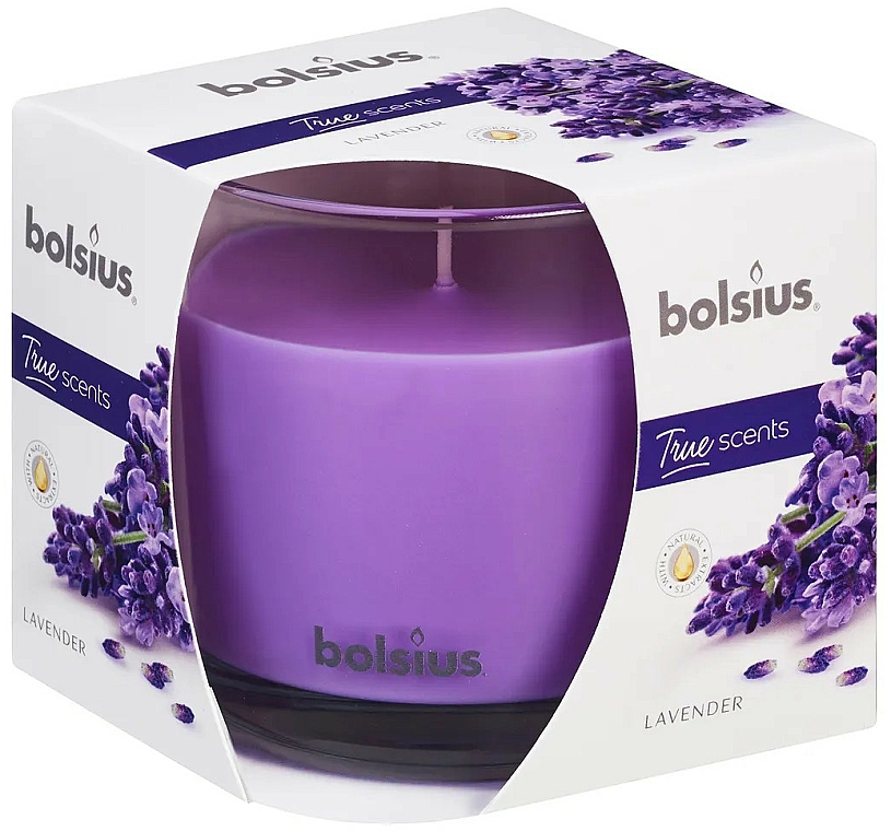 Duftkerze im Glas Lavendel 95x95 mm - Bolsius