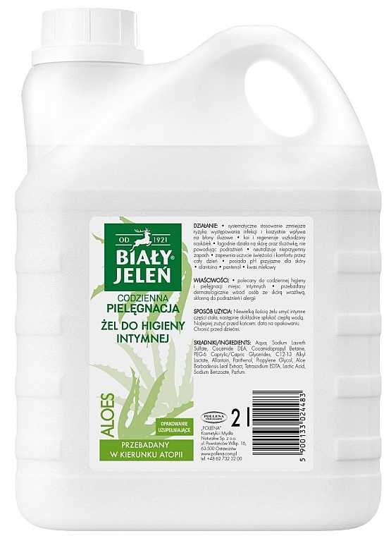 Hypoallergenes Gel für die Intimpflege mit Aloe - Bialy Jelen Hypoallergenic Gel For Intimate Hygiene (Nachfüllpackung)  — Bild N1
