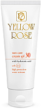 Düfte, Parfümerie und Kosmetik Feuchtigkeitsspendende Sonnenschutzcreme für das Gesicht mit Hyaluronsäure, Meereselastin und Weißteeextrakt LSF 30 - Yellow Rose Sun Care Cream