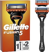 Düfte, Parfümerie und Kosmetik Rasierer mit 2 Ersatzklingen - Gillette Fusion 5