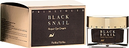 Düfte, Parfümerie und Kosmetik Regenerierende Anti-Aging Augencreme mit Schleim aus schwarzem Wegschnecke - Holika Holika Prime Youth Black Snail Repair Eye Cream
