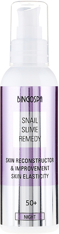 Nachtcreme mit Schneckenschleimextrakt 50+ - BingoSpa Snail Slime Remedy 50+ — Bild N2