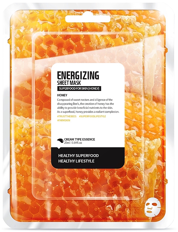 Energiespendende Tuchmaske mit Honig - Superfood For Skin Energizing Sheet Mask — Foto N1