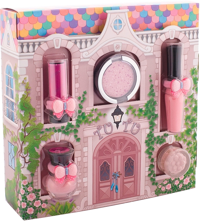 Make-up Set (Balsam 4ml + Lipgloss 7ml+Lippenpolierer 5ml + Lidschatten 4,5ml + Lidschatten 4,5ml) - Tutu Cottage Set Pink Pirouette
