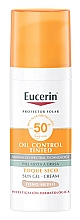 Düfte, Parfümerie und Kosmetik Sonnenschutz-Gelcreme - Eucerin Gel Cream Oil Control Colour Medium Spf50+