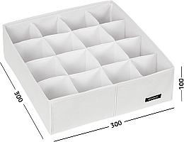 Aufbewahrungs-Organizer mit 16 Fächern weiß 30x30x10 cm Home - MAKEUP Drawer Underwear Organizer White — Bild N2