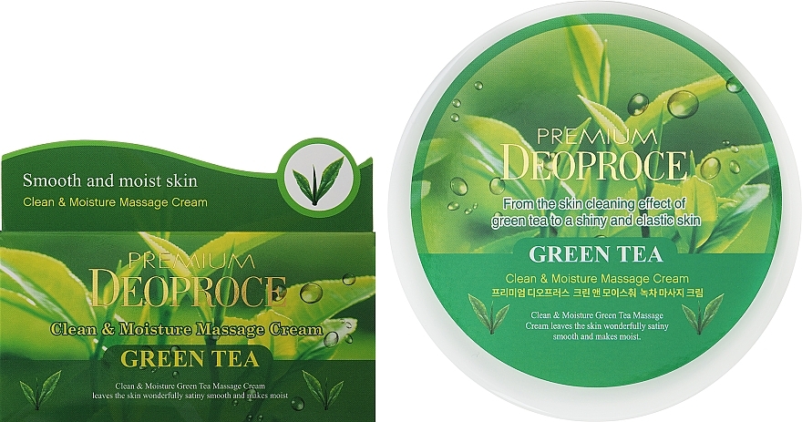 Creme für Körpermassage - Deoproce Premium Deoproce Clean & Moisture Green Tea Massage Cream  — Bild N2