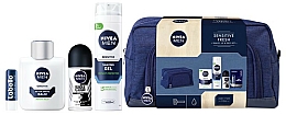 Körperpflegeset - Nivea Men Sensitive Fresh (Rasiergel 200ml + After Shave Balsam 100ml + Deo Roll-on 50ml + Lippenbalsam 4.8g + Kosmetiktasche) — Bild N2