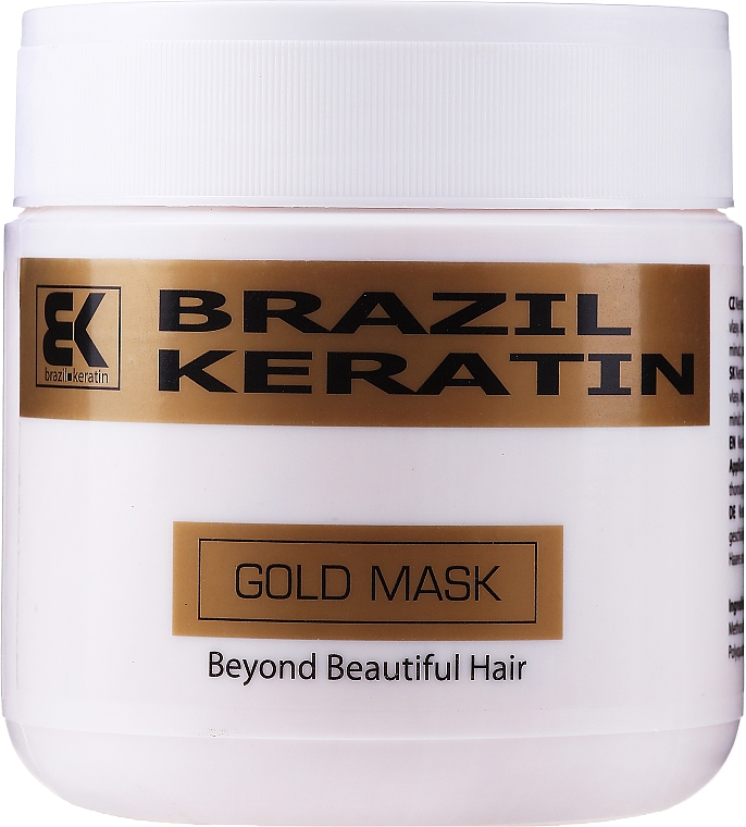 Regenerierende Anti-Frizz Haarmaskemaske mit Keratin - Brazil Keratin Anti Frizz Gold Mask — Bild N3