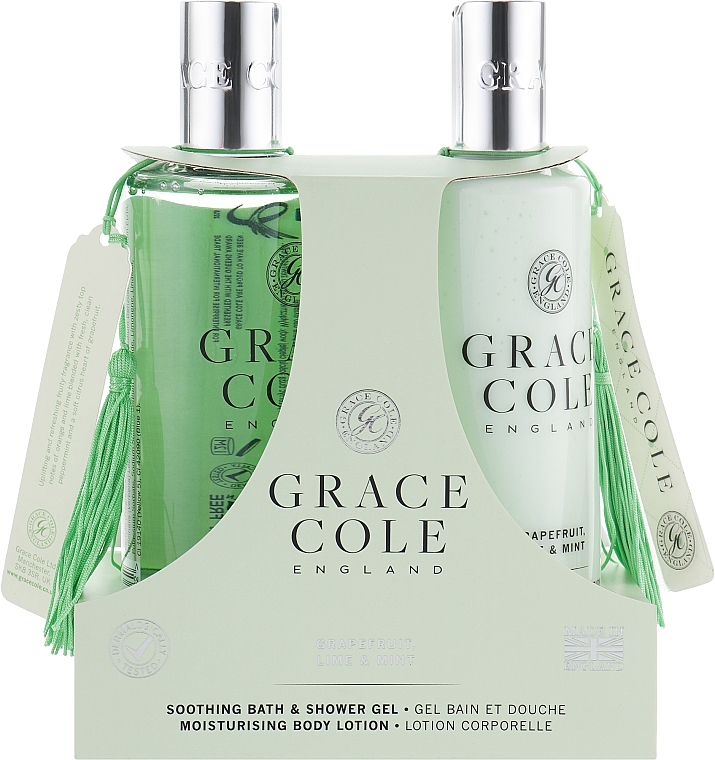 Set - Grace Cole Grapefruit, Lime & Mint (sh/gel/300ml + b/lot/300ml) — Bild N1