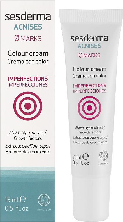 Tonisierende Creme für Narben nach Akne - SesDerma Laboratories Acnises Spot Colour Cream — Bild N2