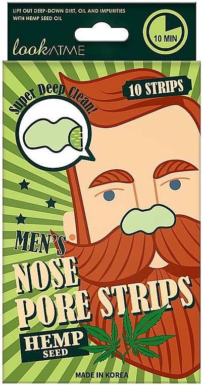 Reinigungs-Nasenstreifen für Männer mit Hanfsamen - Look At Me Hemp Seed Men’s Nose Pore Strips — Bild N1