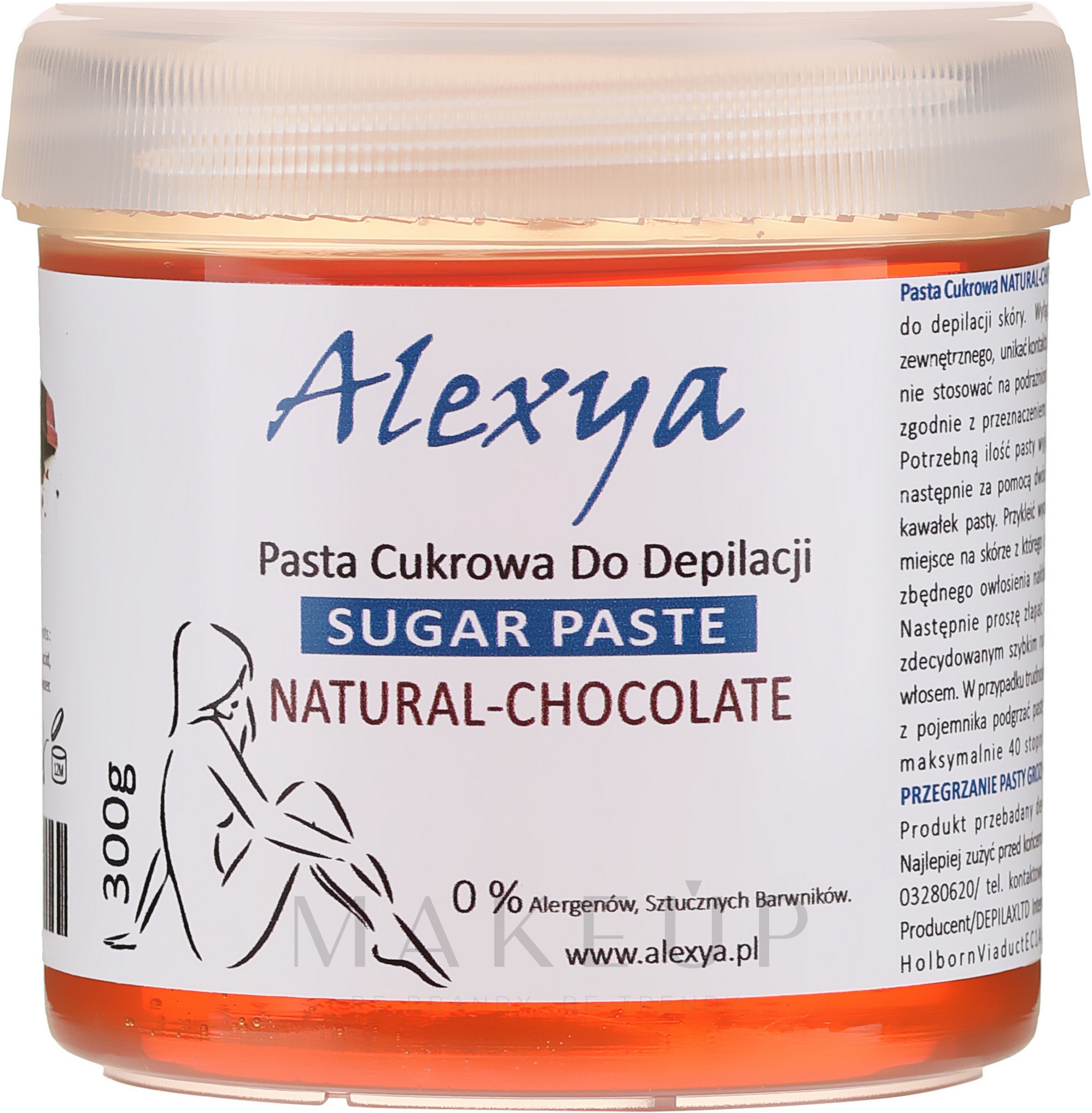 Zucker-Enthaarungspaste mit Schokoladenduft - Alexya Sugar Paste Natural Chocolate — Bild 300 g