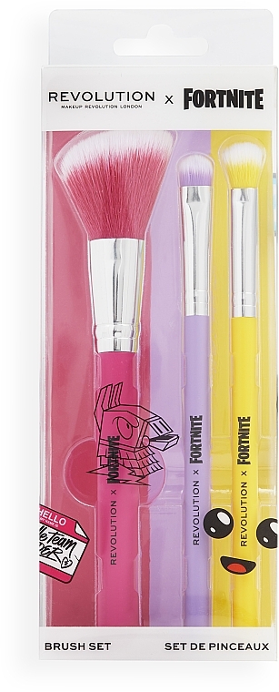 Make-up-Pinsel-Set 3-tlg. - Makeup Revolution X Fortnite Character Trio Brush Set — Bild N1
