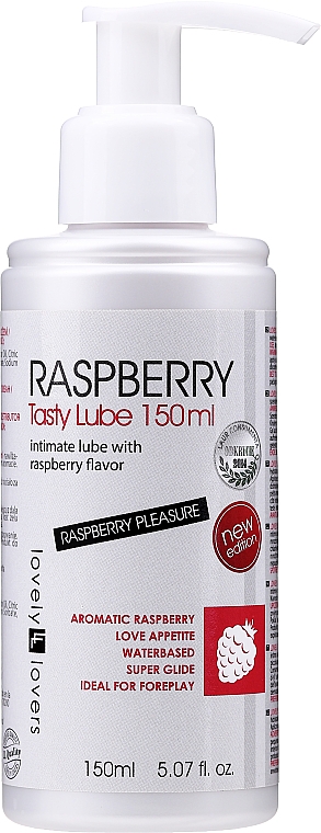 Gleitgel für den Intimbereich mit Himbeerduft - Lovely Lovers Raspberry Tasty Lube — Bild N1