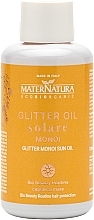 Düfte, Parfümerie und Kosmetik Sonnenschutzöl mit Glitzer - MaterNatura Glitter Monoi Sun Oil