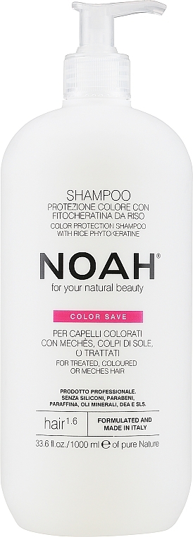 Farbschützendes Shampoo mit Phytokeratin aus Reis für coloriertes und strapaziertes Haar - Noah — Bild N2